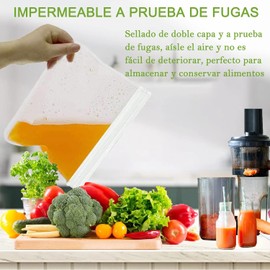 Paquete de 20 Bolsas Reutilizables para Congelar Alimentos, Bolsas Herméticas de Almacenamiento para Sándwich, Aperitivos, Carne, Verduras y Frutas, 18*21 CM