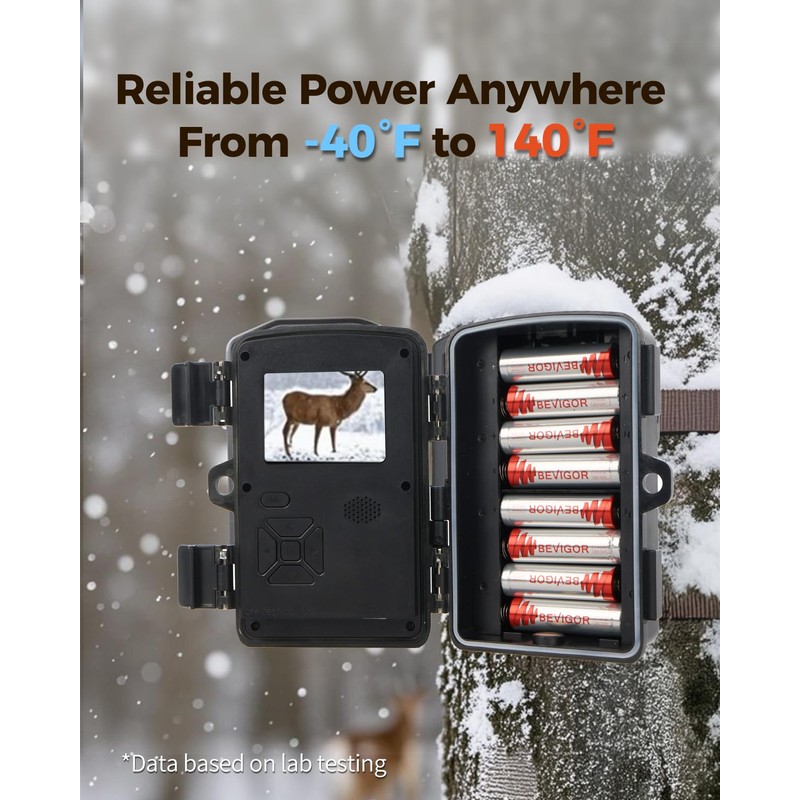 BEVIGOR Lithium AA Batteries 4 Pack, 1.5V 3000mAh Longer Lasting