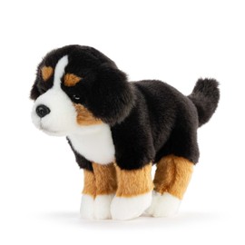 DEMDACO Animalcraft Black and Brown 9 x 7.5 x 5 Inch Soft Plush Stuffed Animal Bernese Mountain Dog