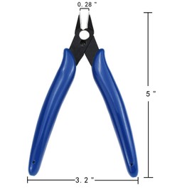 Kalim 5'' Mini Wire Cutter, Precision Flush Cutter, Strong and Sharp Side Cutting Pliers with an Opening Spring, Ideal for Ultra-fine Cutting Needs