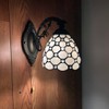 enjoy decor lamps Tiffany Armed Sconce White Stained Glass Crystal