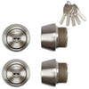 LIXIL (rikusiru) Door Lock Set (Miwa DN Cylinder) Silver Z