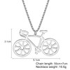 WEVENI Enamel Alloy Bicycle Necklace Bike Pendant Chain Unique Jewelry