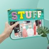 LSxia Chenille Letter Clear Travel Zipper Pouch Nylon Makeup Bag,