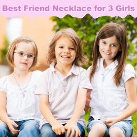 BFF Necklaces for 3, Magnetic Heart Friendship Necklaces for 3 Friendship Bracelets, Best Friends Necklace, Best Friends Chain for Best Friends, Graduation, Birthday, Christmas Gifts