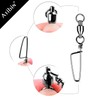 Atibin 25pcs Swivels with Snap Swivels Rolling Stream Snap Swivel