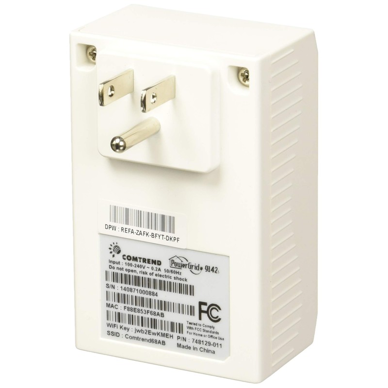Comtrend PG-9142S, Bridge, 802.11B/g/N, Wall-Pluggable, White