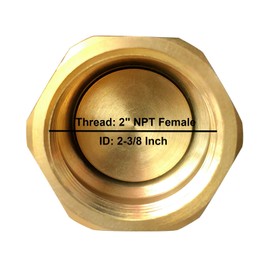 Brass Foot Valve, 2 inch NPT Spring Mesh Check Valve Female Connection One Way Foot Valve Backflow Preventer with Holes Strainer Filter(2'' NPT)