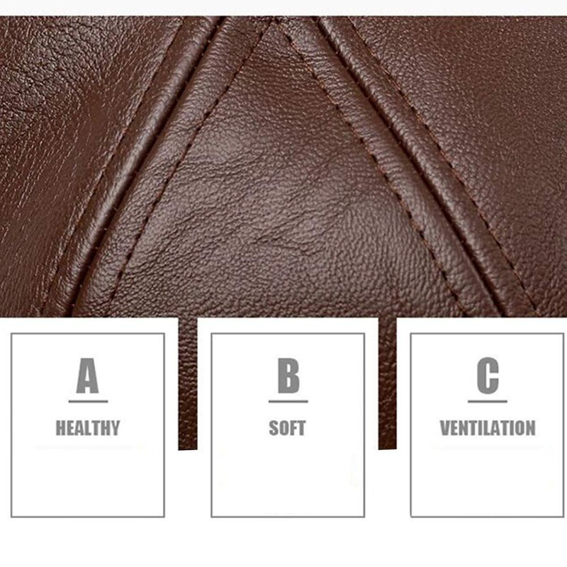 CHENNUO Leather Cap Men's PU Leather Baseball Cap Winter Baseball