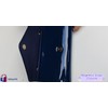 fi9 Patent Leather Bridal Wedding Evening Party Clutch Bag Navy