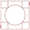 ConcreteMoldz Concrete Mold with 8 Grids and Circle in the