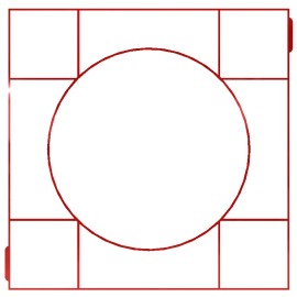 ConcreteMoldz Concrete Mold with 8 Grids and Circle in the Middle, Concrete Forms, Walkways
