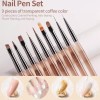 9PCS 네일 브러쉬 아트 디자인 팁 디스플레이 페인팅 도구 UV