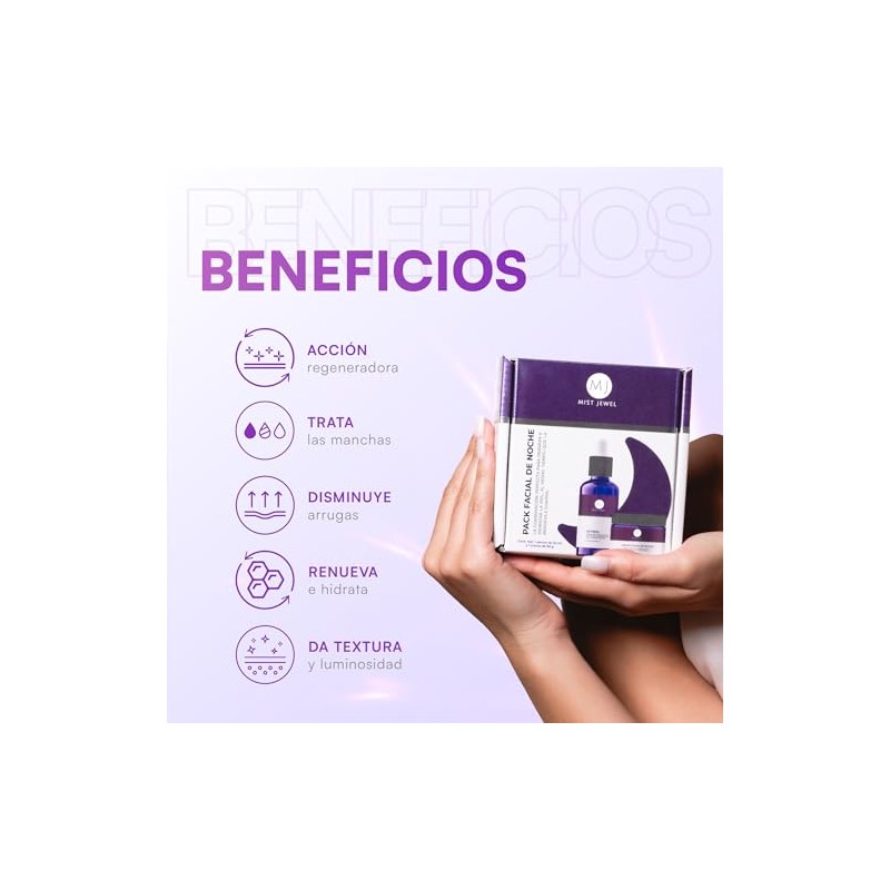 Mist Jewel Pack Facial Noche Serum Retinol 50ml Crema Nocturna