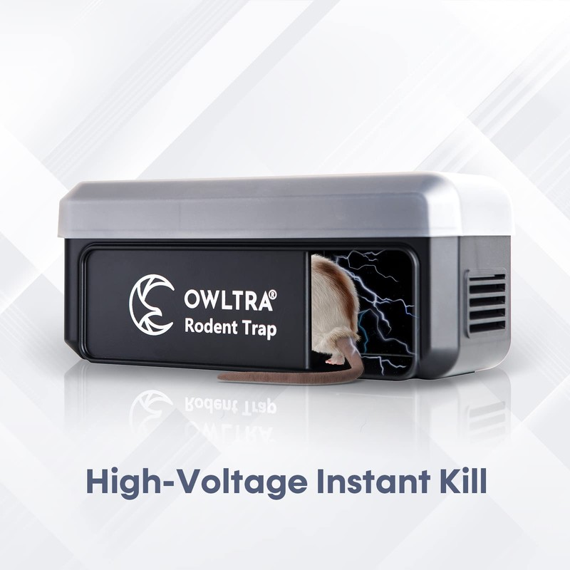 OWLTRA 2 Pack OW-7 in-/Outdoor Electric Rodent Trap, Instant Kill