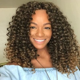 7 Packs GoGo Curl Crochet Hair 10 Inch Short Curly Crochet Hair for Women Beach Curl Water Wave Deep Twist Crochet Braids Synthetic Braiding Hair Extensions (10 Inch, T1B/27)