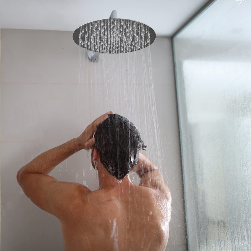 Rain Shower Head, Katezon High Flow Rainfall Showerhead Stainless Steel,