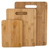 MEGALOWMART All Natural 3 Piece Double-Ply Bamboo Wood Cutting Board