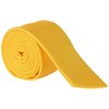 DonDon Mens Handmade Silk Look Ties 6cm, ochre-yellow