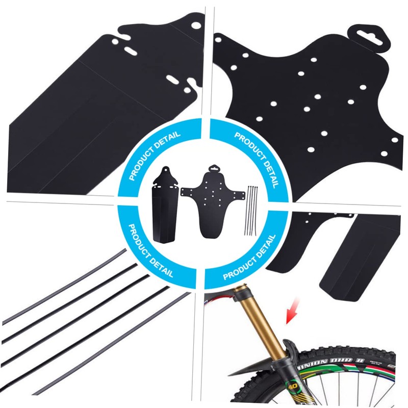 BESPORTBLE Adjustable Plastic Bike Mudguard for Mountain Biking Front and