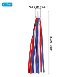 PATIKIL Bike Streamers, Colorful Scooter Handlebar Tassels Grips Ribbon Accessories Decorations for Bicycle Tricycle Handles, Red Blue