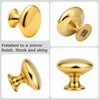 Syclishorn Pack of 6 Round Cabinet Knobs, Kitchen Knobs, Gold