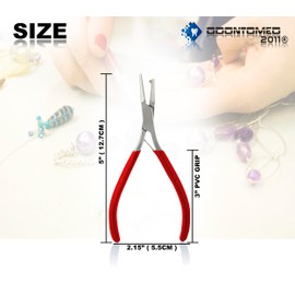 OdontoMed2011 D-3779-RD Mini Split Ring Stainless Steel Plier Red Handle
