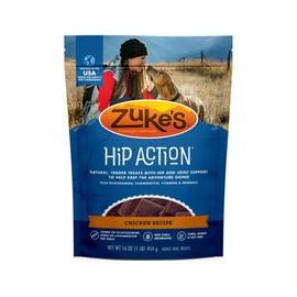Zuke's Zuke's Hip Action, Hip And Joint Support Treats, Soft And Chewy Natural Dog Chicken Treats, Chicken Recipe - 16.0 OZ Bag