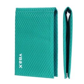 VBAX Minimalist RFID Blocking Slim Wallet for Men – Waterproof Microfiber Front Pocket Bifold Card Holder – Holds 10 Cards & Cash, Aurora Green Edition