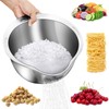 Rice Washer Strainer Bowl - 4-in-1 Washing Bowl for Quinoa,