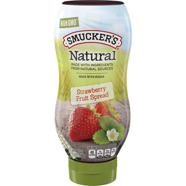 Smucker's Natural Strawberry Squeezable Fruit Spread, 19 Ounces
