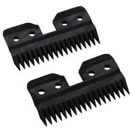 Professional 18 Teeth Hair Clipper Replacement Blades, Zirconia Ceramic Moving Blade for Oster A5 Fast Feed Clippers Perfect for Both Pet Grooming/Human Hair (Black, 2)