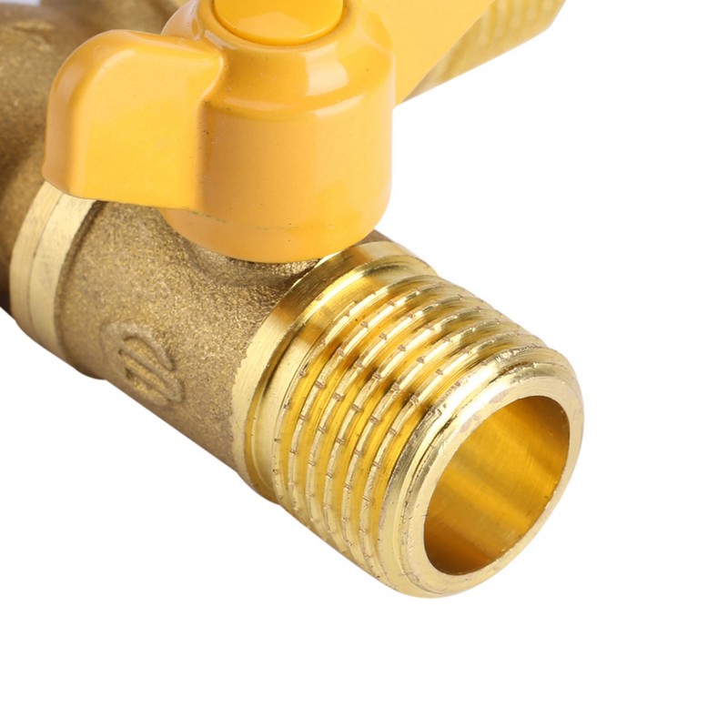 G1/2 Brass Garden Irrigation 2 Way Double Tap Hose Adapter