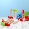 Nagpew 10 Pack Kids Hammer Toy, Wooden Small Simulation Maintenance