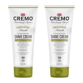 Cremo Barber Grade Sage & Citrus Shave Cream, Astonishingly Superior Ultra-Slick Shaving Cream Fights Nicks, Cuts and Razor Burn, 6 Fl Oz (2 Pack)