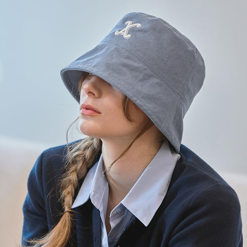 VARZAR VA Curved 3D Logo Drop Bucket Hat, Unisex Hat,