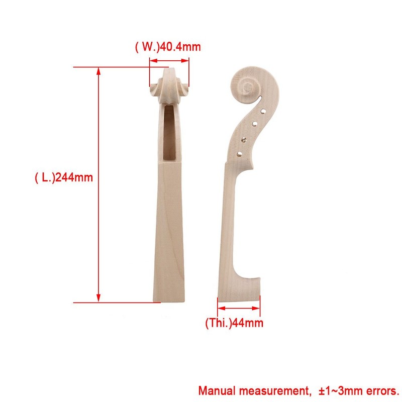 Yibuy Hand Carved Maple Violin Neck for DIY 4/4 Size