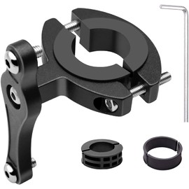 HONZUEN Supporto MTB per Bicicletta Gabbia in Alluminio, Fissazione Bilaterale Portaborraccia per Bicicletta Supporto, Facile da Installare Adattatore Bici Morsetto su Manubrio Reggisella, Nero