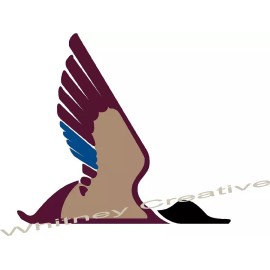 Whitney Mallard  RV LOGO Graphic decal lettering Full Color Version 18.6X16.6" DUCK ONLY