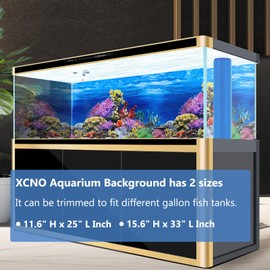 XCNO Fish Backgrounds Paper Double Sides Undersea Aquarium Background Poster Colorful Sea Anemone Fish Tank Background Sticker Decorations 16"x 33"