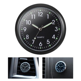 JIZZU Car Clock, Mini Vehicle Dashboard Clock for Car, Mini Quartz Analogue Car Dashboard Clock, Clock Time, Car Air Vent Clip Clock for Car Interior Decoration, Small Wall Clock, Home Decor