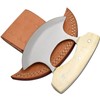 Wild Turkey Handmade Chef Kitchen Alaskan Ulu knife Crescent Blade