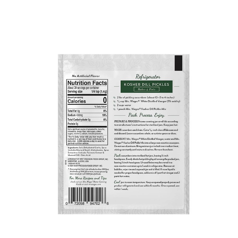 Mrs. Wages Kosher Dill Pickles Refrigerator Mix | Quick and