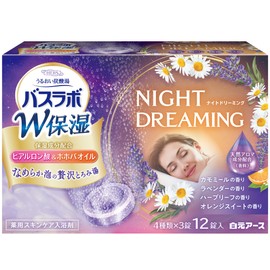 Hakugen Earth Hers Bath Lab W Moisturizing NIGHT DREAMING 12 Tablets Carbonated Bath Salt, Skin Care, Moisturizing