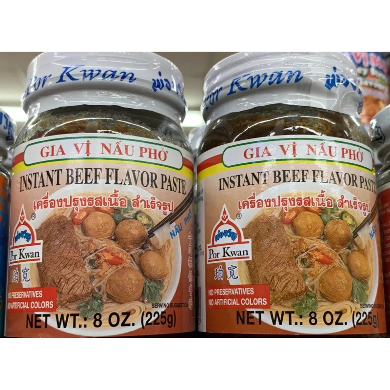 Por Kwan 4 Jar, 8oz Por Kwan Natural Beef flavor