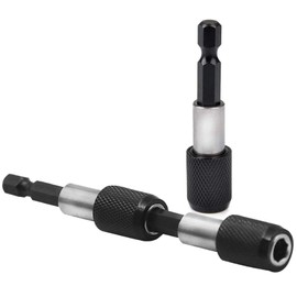 3 - Piece Magnetic Extension Chuck Adapter Kit - 1/4 Inch Hex Shank, 60mm Length, Quick - Release Bar Socket for Screws & Nuts
