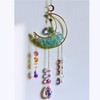 Kawlxpp Handmade Crystal Decor Hanging Moon Suncatcher with Glass Prisms