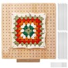 20cm Square Crochet Blocking Board, Handcrafted Crochet Accessories with 20
