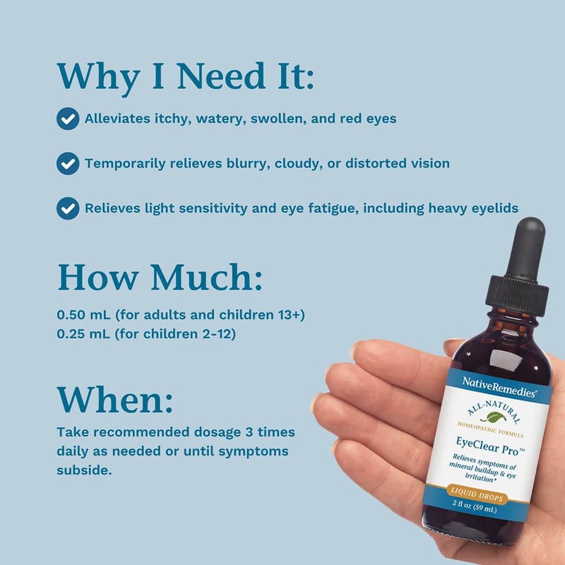 EyeClear Pro—Natural Eye Support Oral Liquid for Dry, Red, Swollen