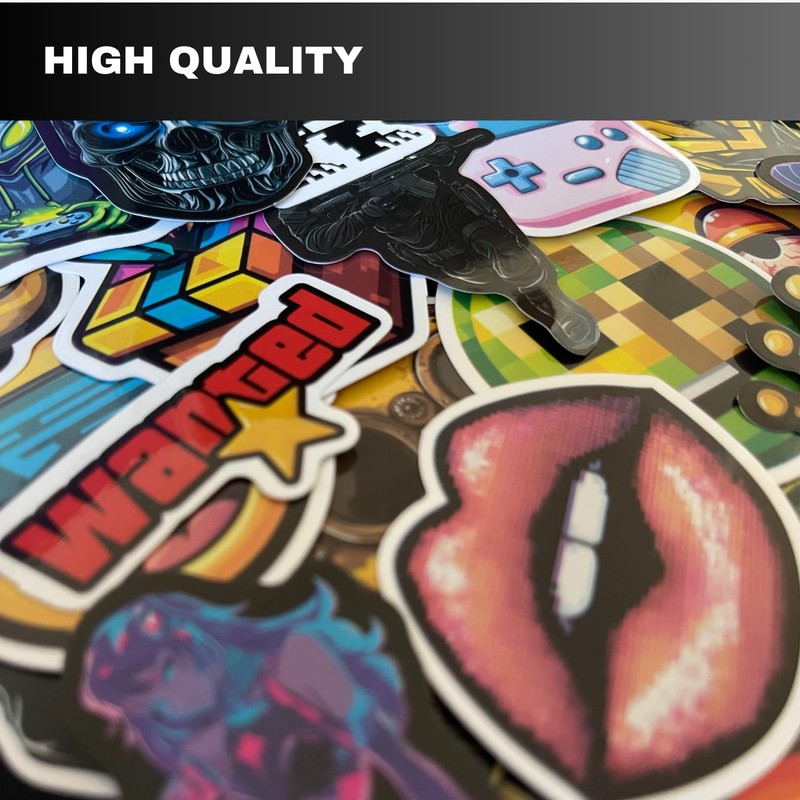HNTR Gamer Stickers | 50 Epic Gaming Decals